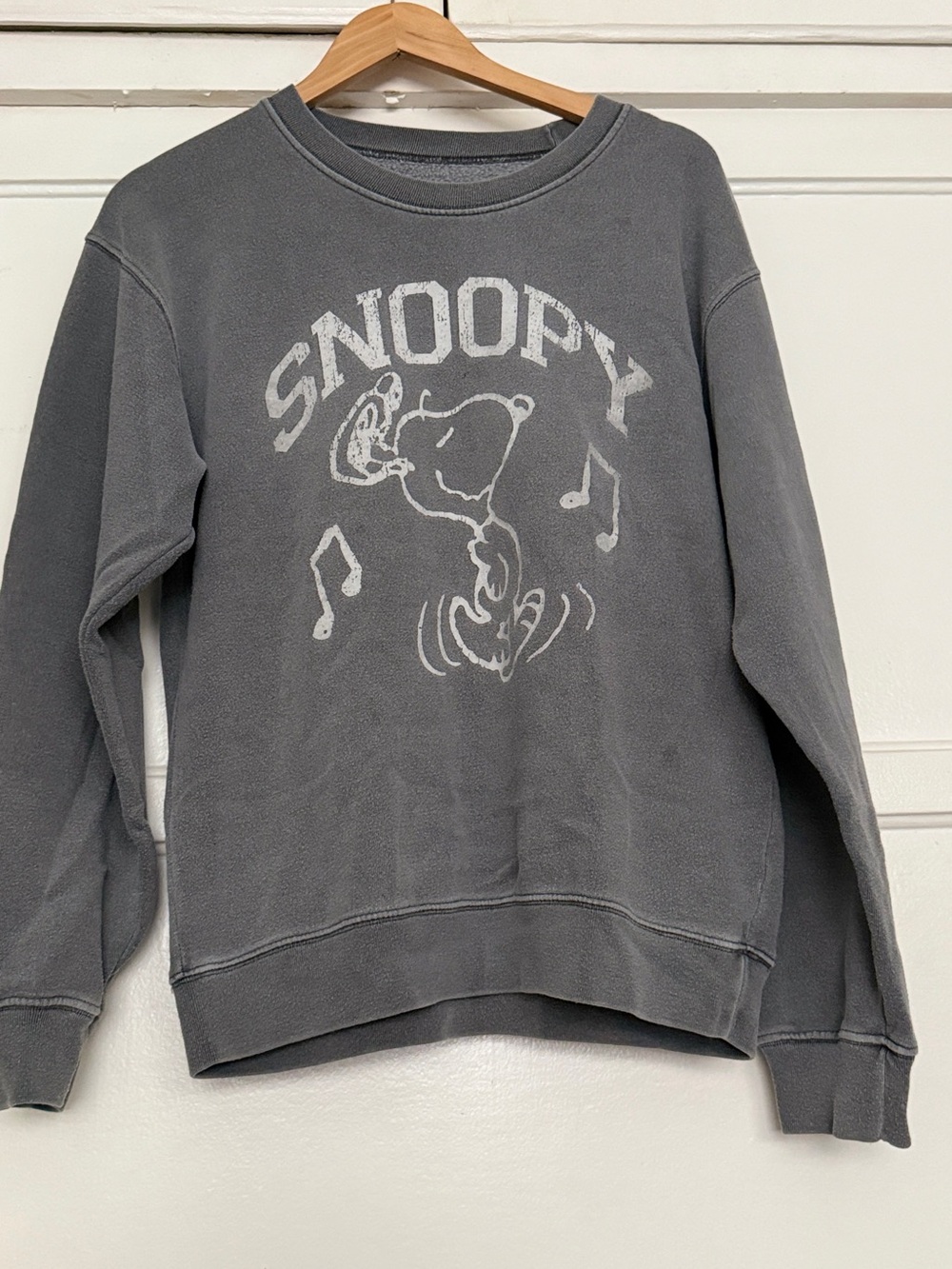 Snoopy Graphic Crewneck Sweatshirt - Gray